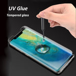 UV液体曲面フル接着 全面強化ガラス、Galaxy S8(1枚)、Galaxy S8 PLUS(1枚)、Galaxy S9(1枚)、Galaxy S9+(1枚)、Galaxy Note 8、Galaxy Note 9、Galaxy S10 5G(1枚)、Huawei P20 Lite、Huawei P30用
