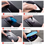 UV液体曲面フル接着 全面強化ガラス、Galaxy S8(1枚)、Galaxy S8 PLUS(1枚)、Galaxy S9(1枚)、Galaxy S9+(1枚)、Galaxy Note 8、Galaxy Note 9、Galaxy S10 5G(1枚)、Huawei P20 Lite、Huawei P30用