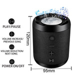 ポータブル Bluetooth スピーカー ポータブルサウンドシステム 5W ステレオ音楽 サラウンド 防水 アウトドアスピーカー