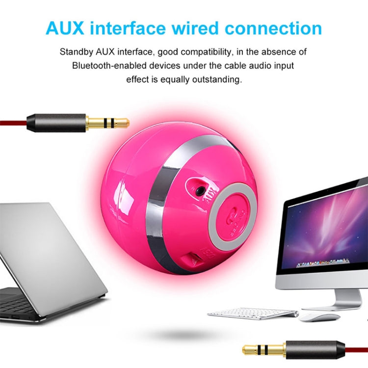 T&G A18 ボール Bluetooth スピーカー LEDライト付き ポータブル ワイヤレス ミニスピーカー モバイルミュージック MP3 サブウーファー TF対応 ブラック、ブルー、ピンク、ホワイト