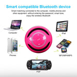 T&G A18 ボール Bluetooth スピーカー LEDライト付き ポータブル ワイヤレス ミニスピーカー モバイルミュージック MP3 サブウーファー TF対応 ブラック、ブルー、ピンク、ホワイト