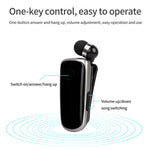 K39 ワイヤレス Bluetoothヘッドセット CSR DSPチップ搭載 インイヤー振動アラート クリップ装着 ハンズフリーイヤホン、ブラック、ホワイト、ブルー、ローズレッド