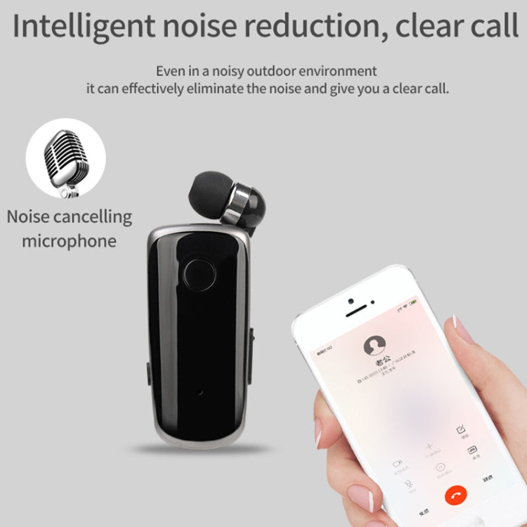 K39 ワイヤレス Bluetoothヘッドセット CSR DSPチップ搭載 インイヤー振動アラート クリップ装着 ハンズフリーイヤホン、ブラック、ホワイト、ブルー、ローズレッド