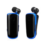 K39 ワイヤレス Bluetoothヘッドセット CSR DSPチップ搭載 インイヤー振動アラート クリップ装着 ハンズフリーイヤホン、ブラック、ホワイト、ブルー、ローズレッド