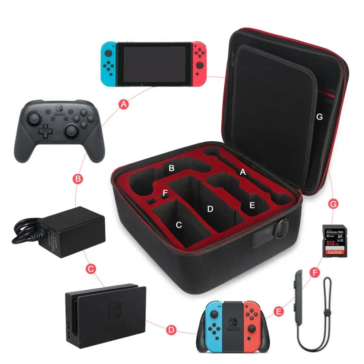 DOBE TNS-1898 大型保護トラベルボックス収納ケース EVAキャリーバッグ Nintendo Switchコンソール用、TNS-1898