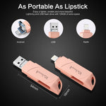 Richwell DXZ65 USB Flash Disk 32G 3 in 1 Micro USB + 8 Pin + USB 3.0 Compatible IPhone & IOS