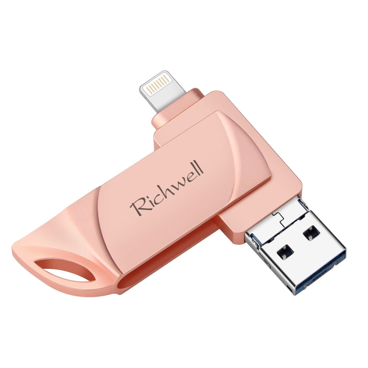 Richwell DXZ66 USBフラッシュディスク 16G 3-in-1 Micro USB + 8ピン + USB 3.0 対応 iPhone & IOS