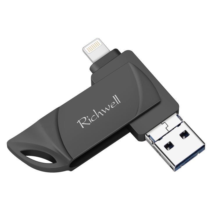 Richwell DXZ66 USBフラッシュディスク 16G 3-in-1 Micro USB + 8ピン + USB 3.0 対応 iPhone & IOS