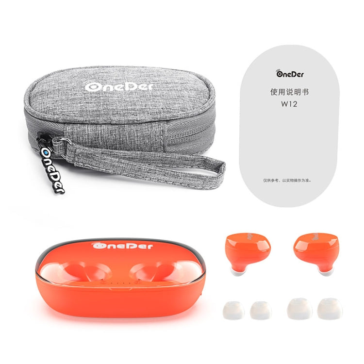 OneDer W12 防水IPX5対応ワイヤレスイヤホン HDステレオサウンド TWS Bluetoothイヤホン