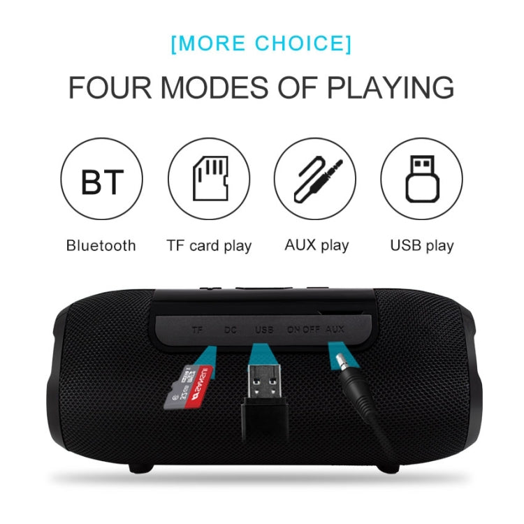 BY ポータブル Bluetooth スピーカー 防水 ワイヤレス ラウドスピーカー 3D ステレオ ミュージック サラウンドサウンドシステム アウトドアスピーカー TF AUX対応