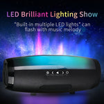 T&G TG165 5W*2 ポータブル ワイヤレススピーカー ダンシング LED フラッシングライト付き MP3 AUX USB FMラジオ ステレオ サブウーファー