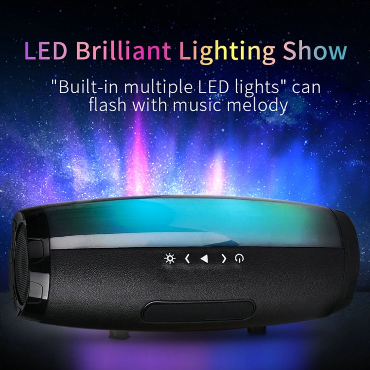 T&G TG165 5W*2 ポータブル ワイヤレススピーカー ダンシング LED フラッシングライト付き MP3 AUX USB FMラジオ ステレオ サブウーファー