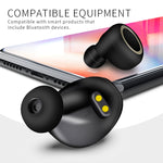 TWS-A1 Bluetoothヘッドセット 5.0 トゥルーワイヤレス ミニ インビジブル スポーツランニング用マイク付き音楽イヤホン 充電ケース付