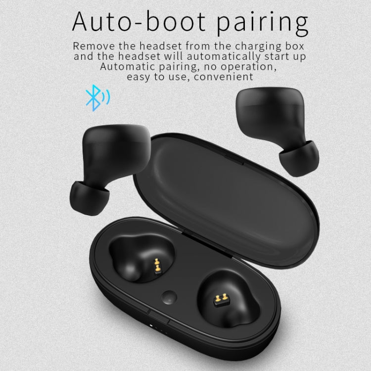 TWS-A1 Bluetoothヘッドセット 5.0 トゥルーワイヤレス ミニ インビジブル スポーツランニング用マイク付き音楽イヤホン 充電ケース付