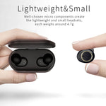 TWS-A1 Bluetoothヘッドセット 5.0 トゥルーワイヤレス ミニ インビジブル スポーツランニング用マイク付き音楽イヤホン 充電ケース付