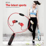 BT315 スポーツBluetoothヘッドセット ワイヤレスステレオイヤホン Bluetooth 4.1 マイク付き スポーツベース 磁気ネックレスイヤホン