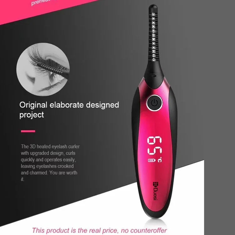 Duosi DY-102 ポータブルペン型加熱長持ち電気アイロン まつげカーラー USB充電式電気加熱メイク用カーリングクリップ