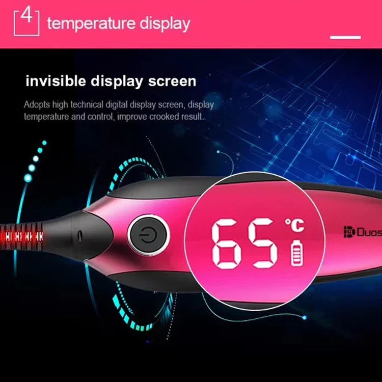 Duosi DY-102 ポータブルペン型加熱長持ち電気アイロン まつげカーラー USB充電式電気加熱メイク用カーリングクリップ