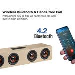 W8 Bluetooth 4.2 スピーカー 4つのラウドスピーカー スーパー バス サブウーファー マイク付き 3.5mm TFカード対応