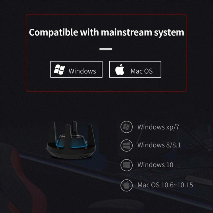 Comfast CF-958AC 高出力 PA Wifiアダプター 1900Mbps ギガビット eスポーツネットワークカード 2.4GHz+5.8GHz USB 3.0 PC LANドングルレシーバー
