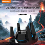 Comfast CF-958AC 高出力 PA Wifiアダプター 1900Mbps ギガビット eスポーツネットワークカード 2.4GHz+5.8GHz USB 3.0 PC LANドングルレシーバー