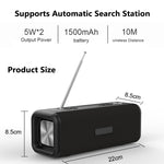 T9 ワイヤレス Bluetooth 4.2 スピーカー 10W ポータブル サウンドボックス FMデジタルラジオ 3D サラウンドステレオ ハンズフリー & TF & AUX対応