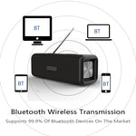 T9 ワイヤレス Bluetooth 4.2 スピーカー 10W ポータブル サウンドボックス FMデジタルラジオ 3D サラウンドステレオ ハンズフリー & TF & AUX対応