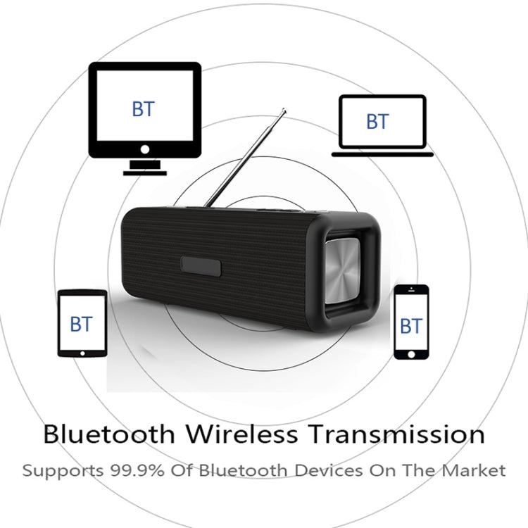 T9 ワイヤレス Bluetooth 4.2 スピーカー 10W ポータブル サウンドボックス FMデジタルラジオ 3D サラウンドステレオ ハンズフリー & TF & AUX対応