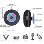 BTS-08 ワイヤレス Bluetooth スピーカー 防水 LED FMラジオ サブウーファー Bluetooth カラム TFカード 吸盤 ミニ シャワースピーカー