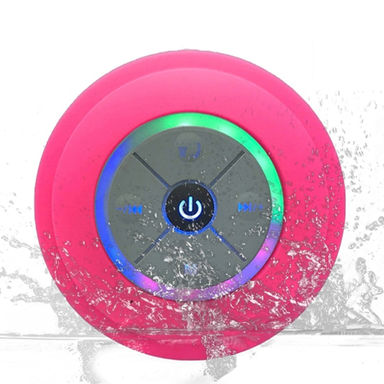 BTS-08 ワイヤレス Bluetooth スピーカー 防水 LED FMラジオ サブウーファー Bluetooth カラム TFカード 吸盤 ミニ シャワースピーカー