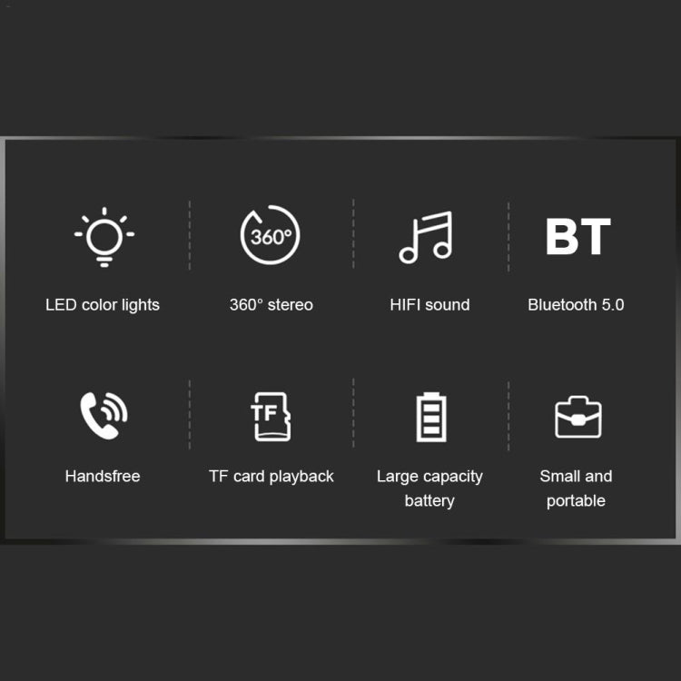 C7 Bluetooth 5.0 スピーカー 透明 LED 発光 サブウーファー TWS 6D サラウンド HIFI ステレオ クールオーディオ、C7