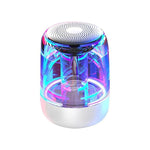 C7 Bluetooth 5.0 スピーカー 透明 LED 発光 サブウーファー TWS 6D サラウンド HIFI ステレオ クールオーディオ、C7
