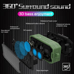 M3 ワイヤレス Bluetooth スピーカー 防水 ポータブル アウトドア ラウドスピーカー ミニボックススピーカー FM & TF & Uディスク対応