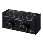 B017 6入力1出力オーディオ信号選択スイッチャー 出力音量調整コントロール 3.5mmインターフェース