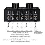 B017 6入力1出力オーディオ信号選択スイッチャー 出力音量調整コントロール 3.5mmインターフェース