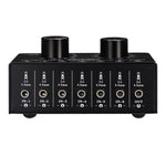 B017 6入力1出力オーディオ信号選択スイッチャー 出力音量調整コントロール 3.5mmインターフェース