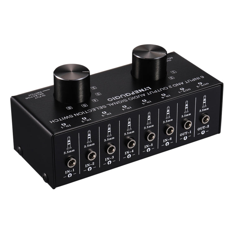 B027 6入力2出力または2入力6出力オーディオ信号ソース選択スイッチャー 3.5mmインターフェース