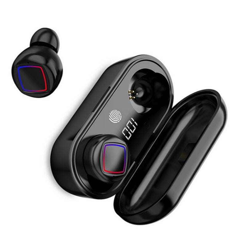 TWS 指紋タッチ Bluetooth ヘッドセット LEDバッテリー表示 充電ケース付き