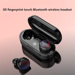 TWS 指紋タッチ Bluetooth ヘッドセット LEDバッテリー表示 充電ケース付き