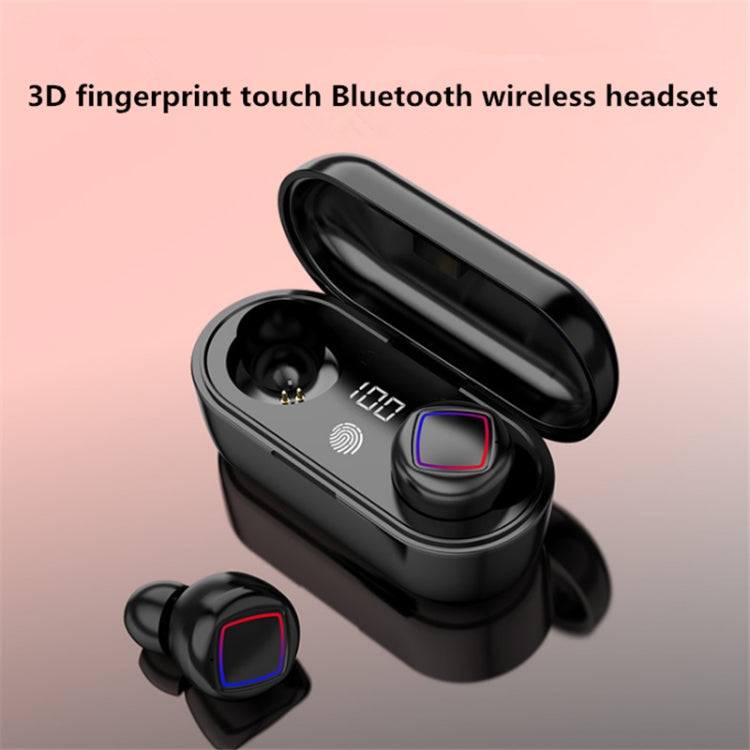 TWS 指紋タッチ Bluetooth ヘッドセット LEDバッテリー表示 充電ケース付き