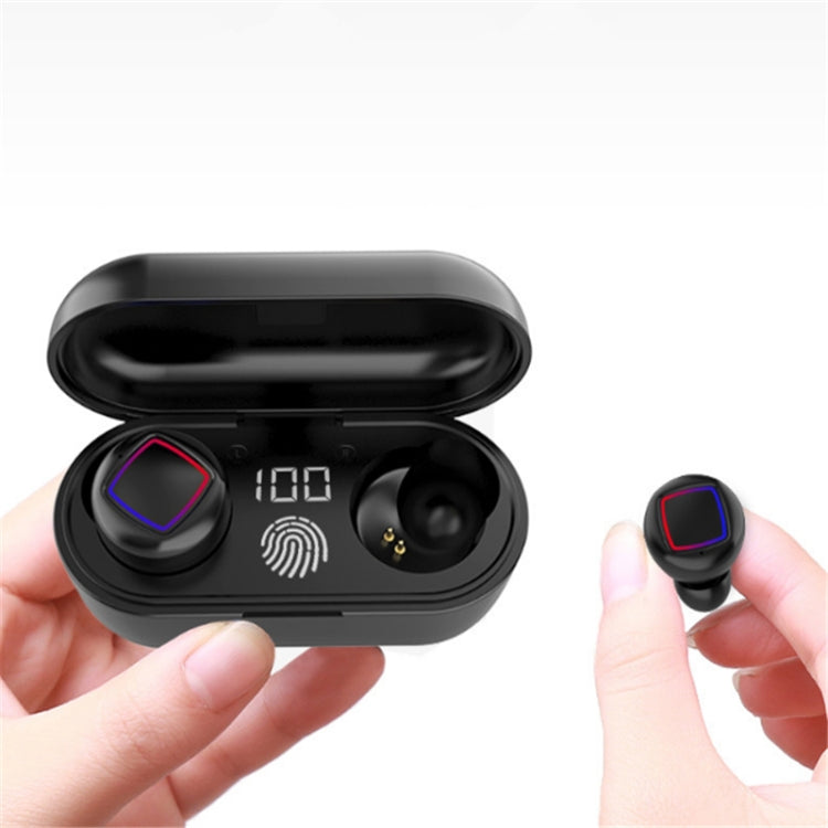 TWS 指紋タッチ Bluetooth ヘッドセット LEDバッテリー表示 充電ケース付き