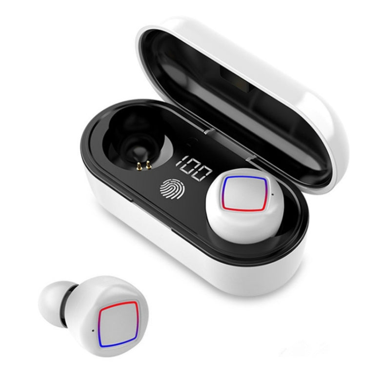TWS 指紋タッチ Bluetooth ヘッドセット LEDバッテリー表示 充電ケース付き