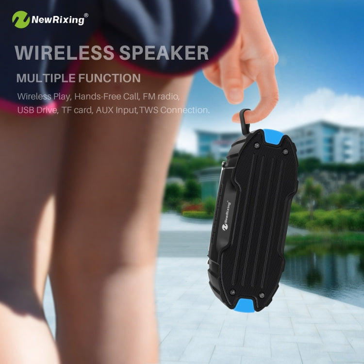 New Rixing NR907 ポータブル ステレオ サラウンド サウンドバー Bluetooth スピーカー マイク付き TFカード FM対応