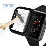 ENKAY Hat-prince 全面カバレッジ PC ケース + 強化ガラスプロテクター Apple Watch シリーズ 6 / 5 / 4 / SE 3 / SE 2 / SE 1 44mm 用