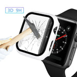 ENKAY Hat-prince 全面カバレッジ PC ケース + 強化ガラスプロテクター Apple Watch シリーズ 6 / 5 / 4 / SE 3 / SE 2 / SE 1 44mm 用