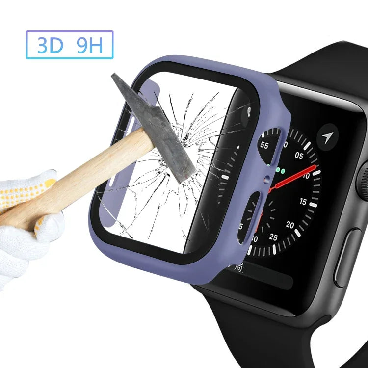 ENKAY Hat-prince 全面カバレッジ PC ケース + 強化ガラスプロテクター Apple Watch シリーズ 6 / 5 / 4 / SE 3 / SE 2 / SE 1 40mm 用
