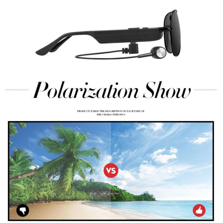 A8 ワイヤレスイヤホン Bluetoothヘッドセット サングラス 音楽ヘッドホン スマートグラス イヤーバッド ハンズフリー マイク付き、A8