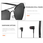 A8 ワイヤレスイヤホン Bluetoothヘッドセット サングラス 音楽ヘッドホン スマートグラス イヤーバッド ハンズフリー マイク付き、A8
