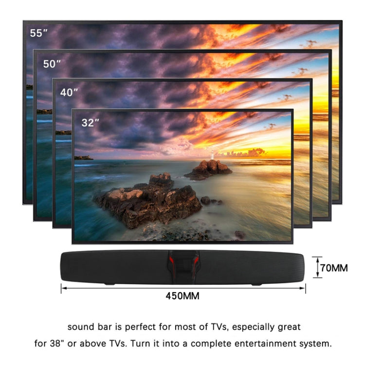 New Rixing NR7017 TWS ポータブル 10W ステレオ サラウンド サウンドバー Bluetooth スピーカー マイク付き