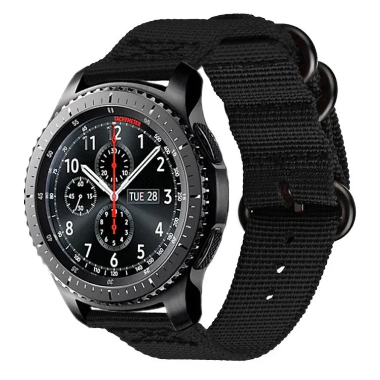 Samsung Galaxy Watch Active 20mm S3 ナイロン三重リングストラップ、Samsung Galaxy Watch Active 2 20mm / Gear S3用
